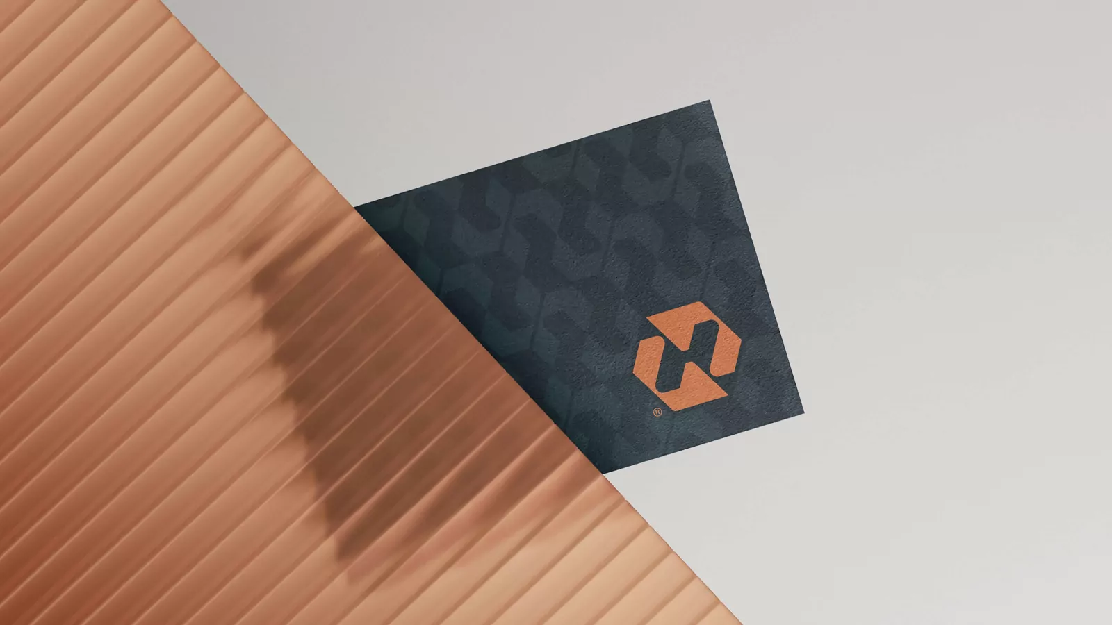 Hy Cite envelope with the orange mark on a copper surface