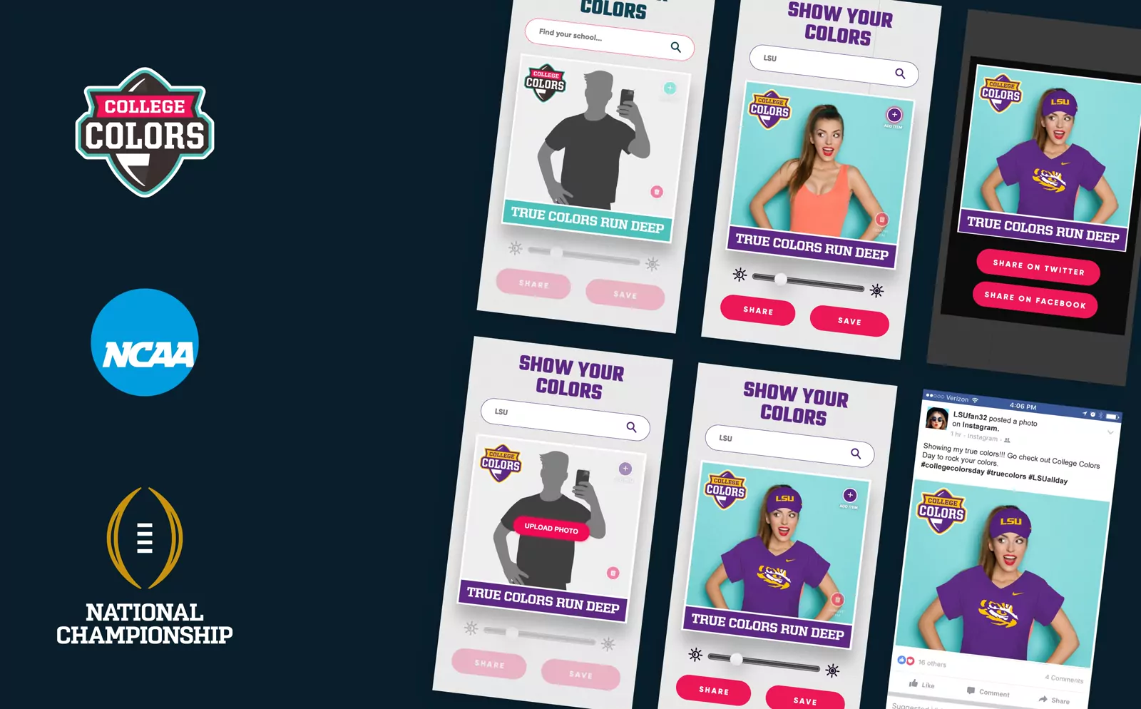 The mobile flow, from upload to share