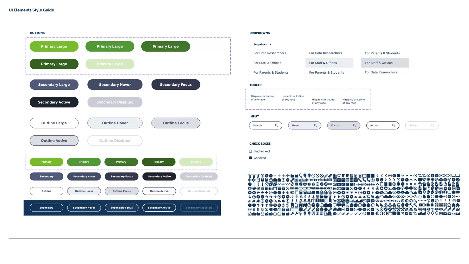 UI components and accessibility guides