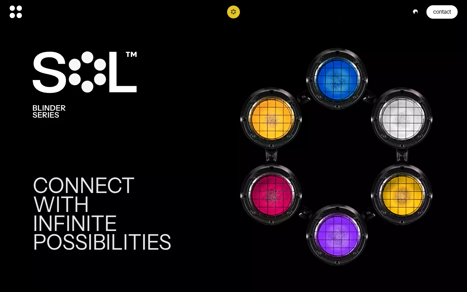 SŌL landing page: Connect with infinite possibilities
